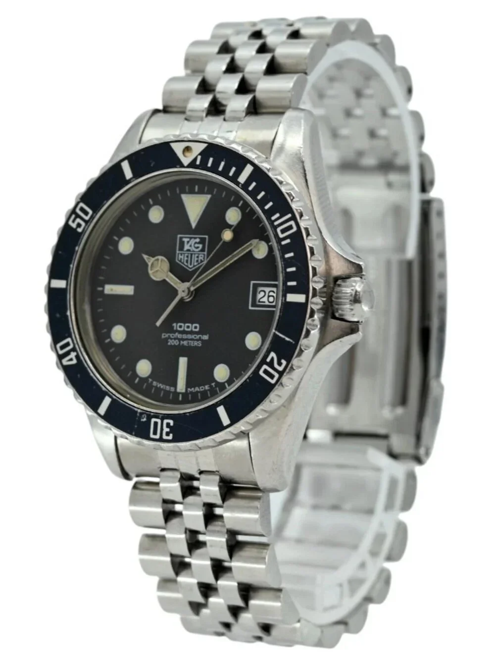 Tag Heuer Men's 37mm 980.013N Black Dial Professional 1000 Dive Watch 195/3 Band